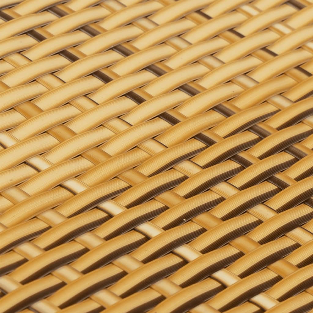 Balcony Screen Light Brown 500x80 cm Poly Rattan