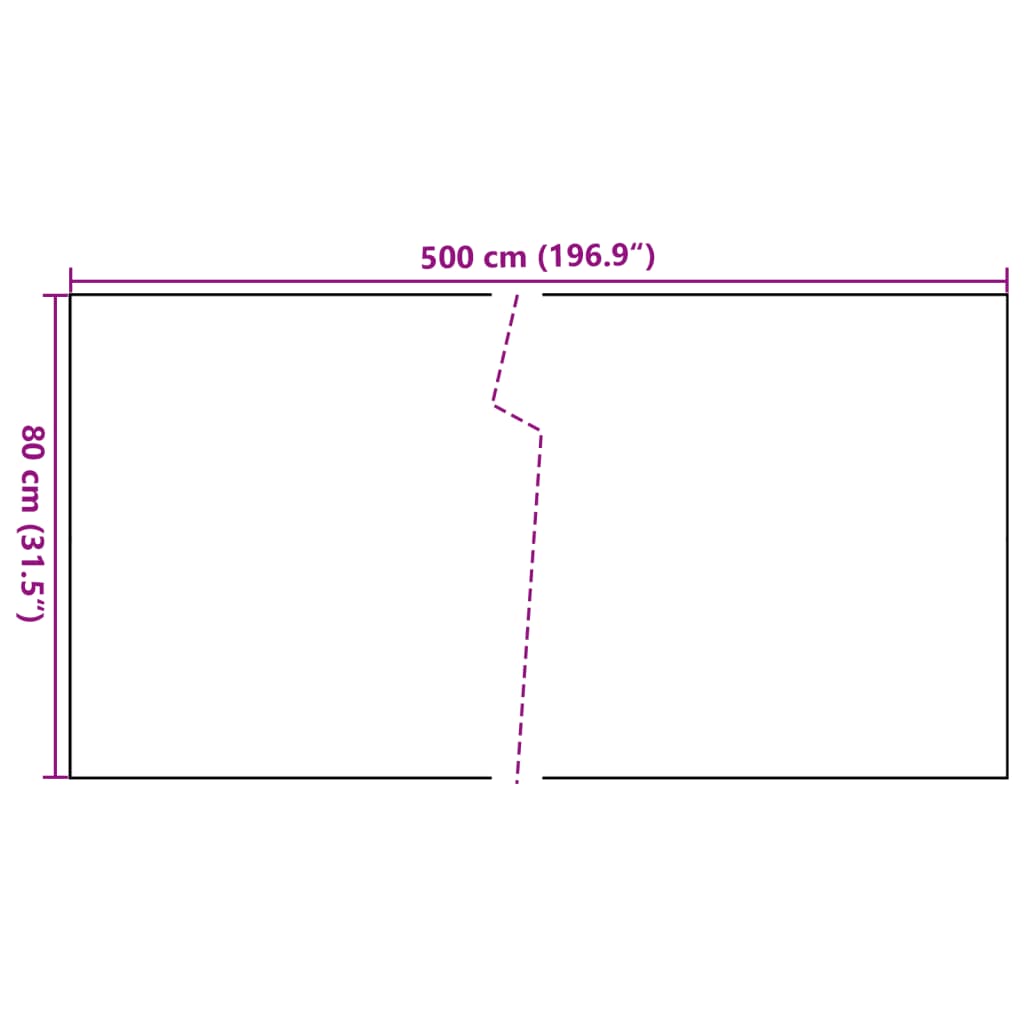 vidaXL Balcony Screen Light Brown 500x80 cm Poly Rattan