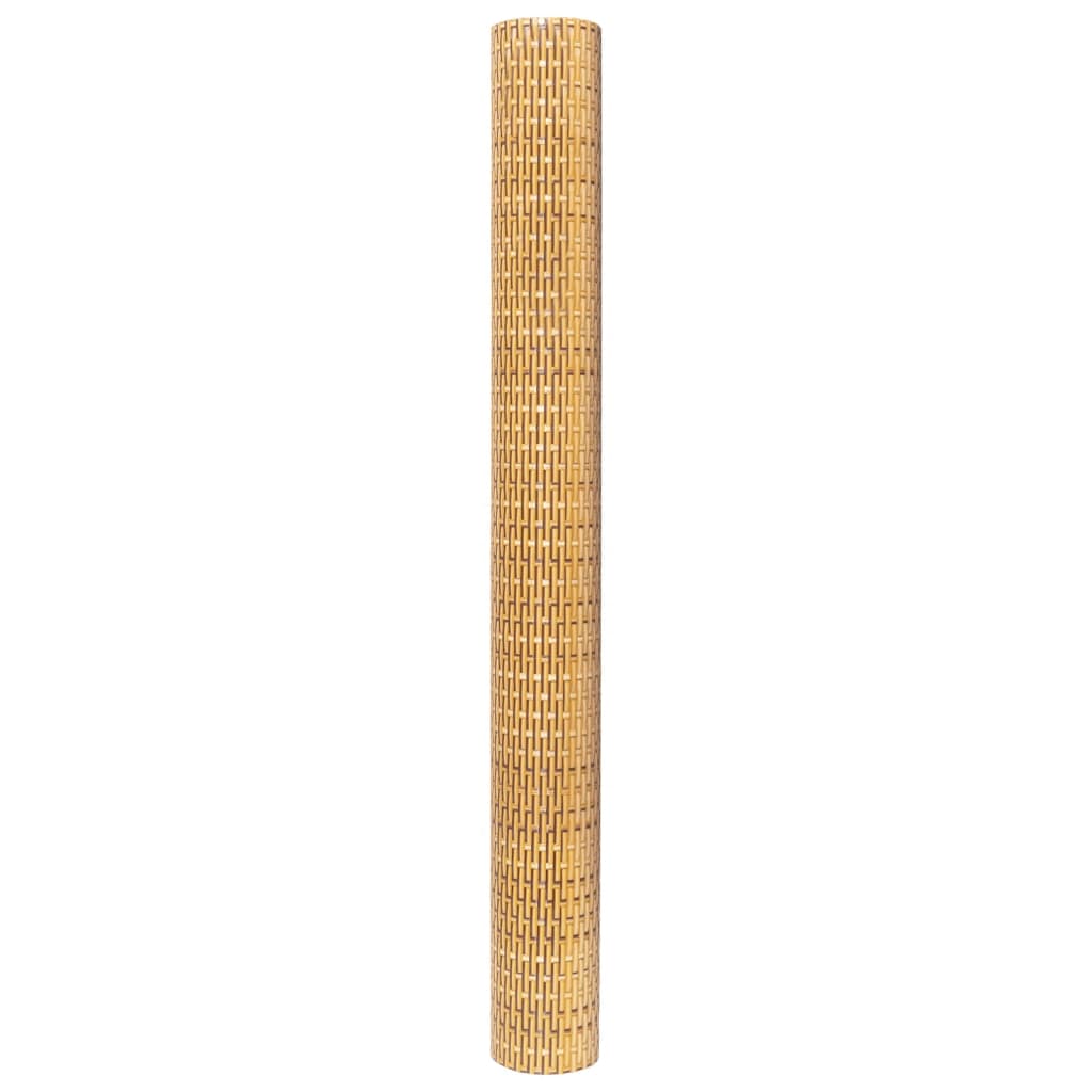 Balcony Screen Light Brown 600x80 cm Poly Rattan