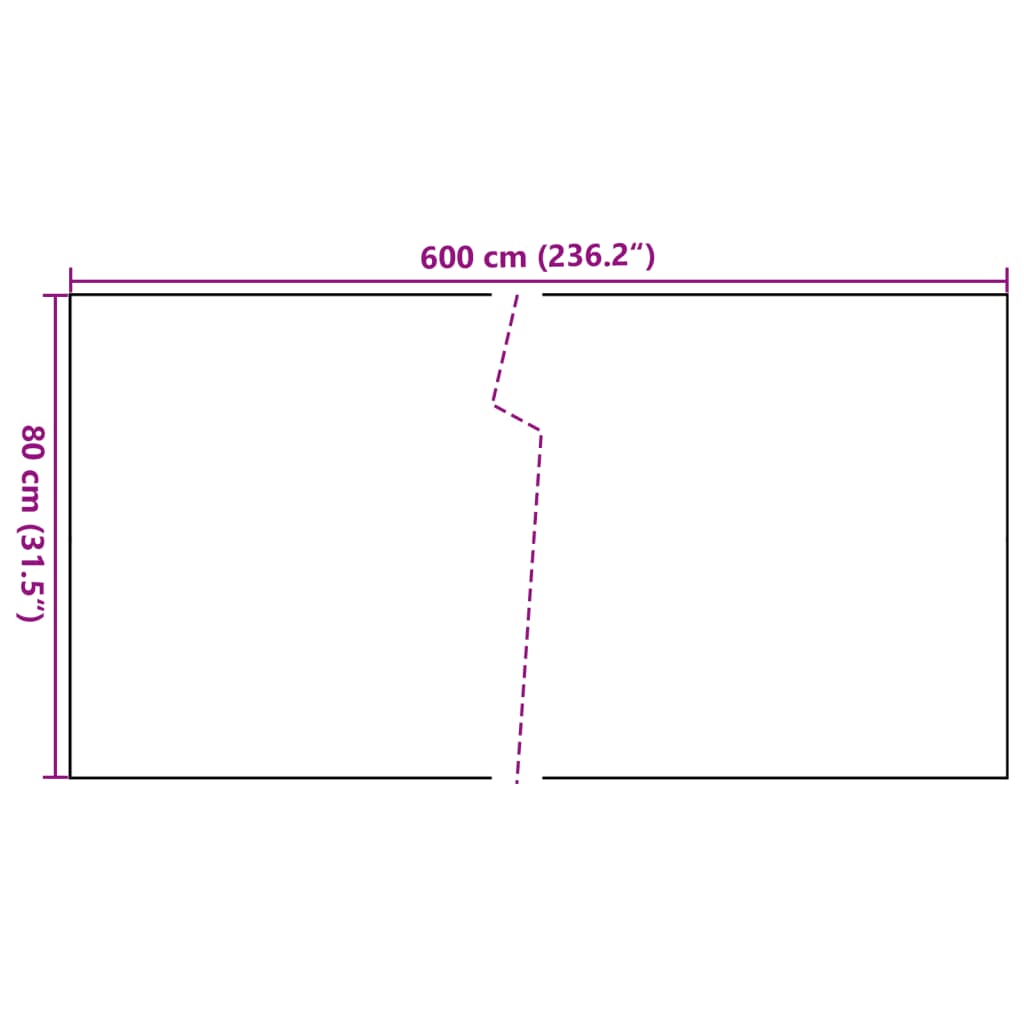 vidaXL Balcony Screen Light Brown 600x80 cm Poly Rattan