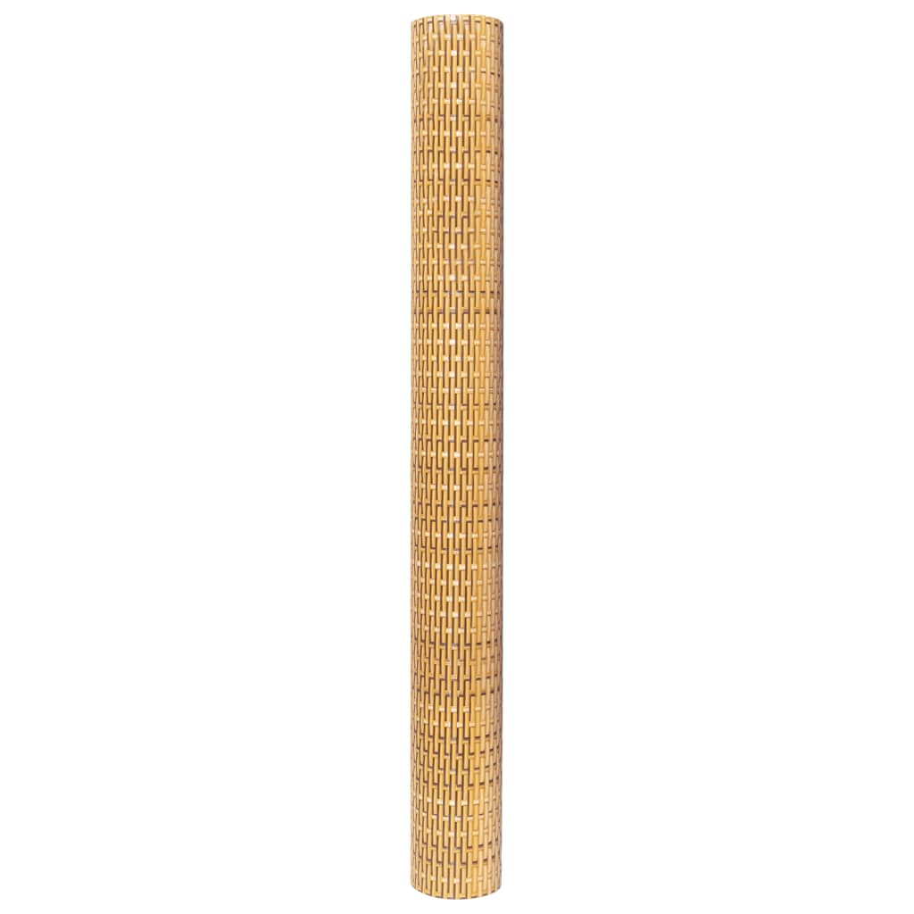 Balcony Screen Light Brown 1000x100 cm Poly Rattan