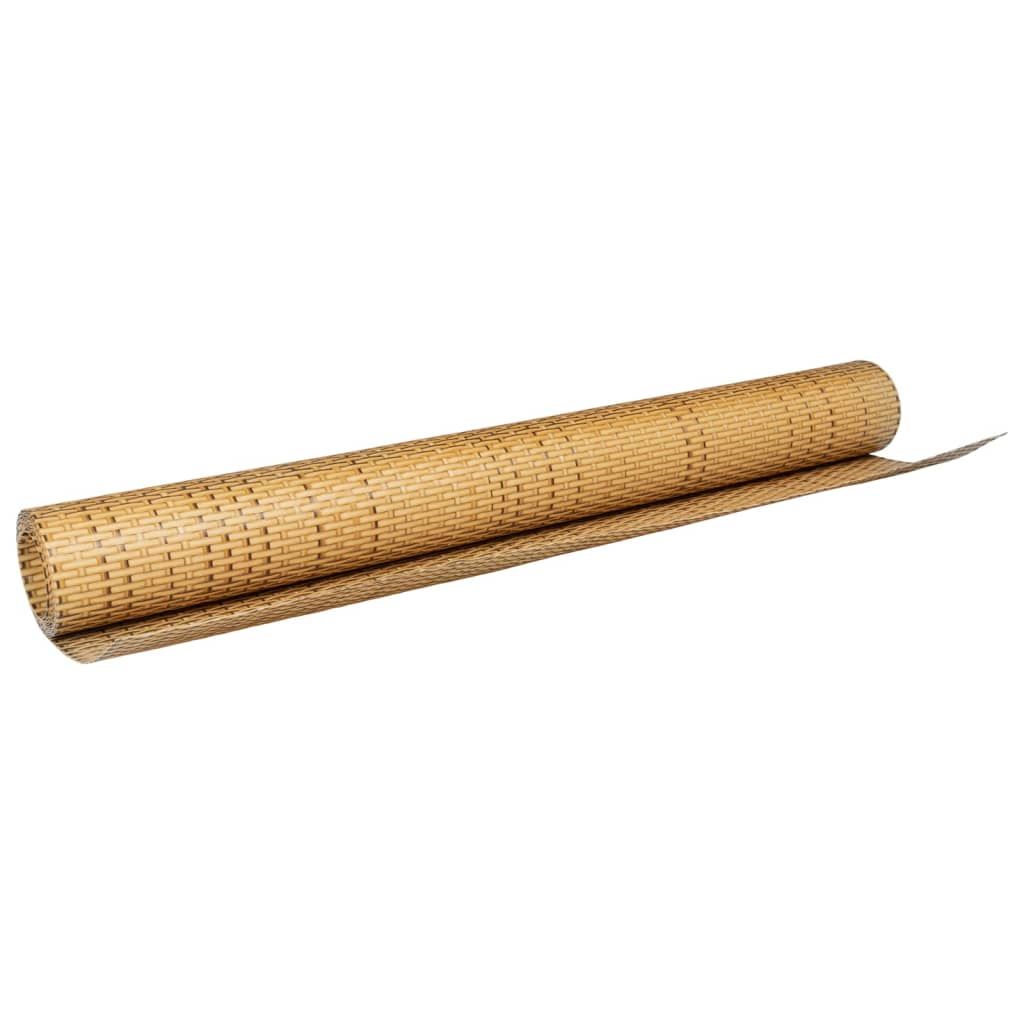 Balcony Screen Light Brown 1000x100 cm Poly Rattan