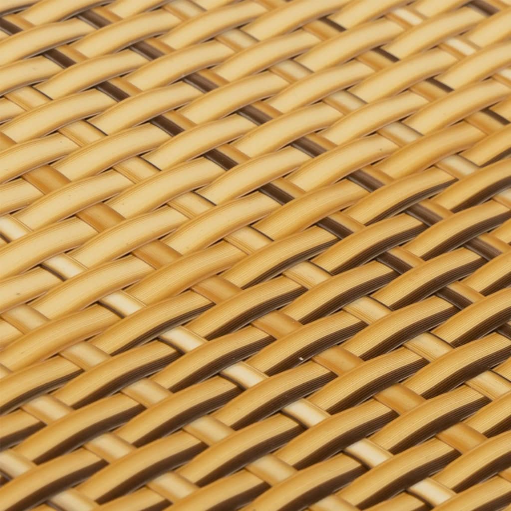Balcony Screen Light Brown 1000x100 cm Poly Rattan