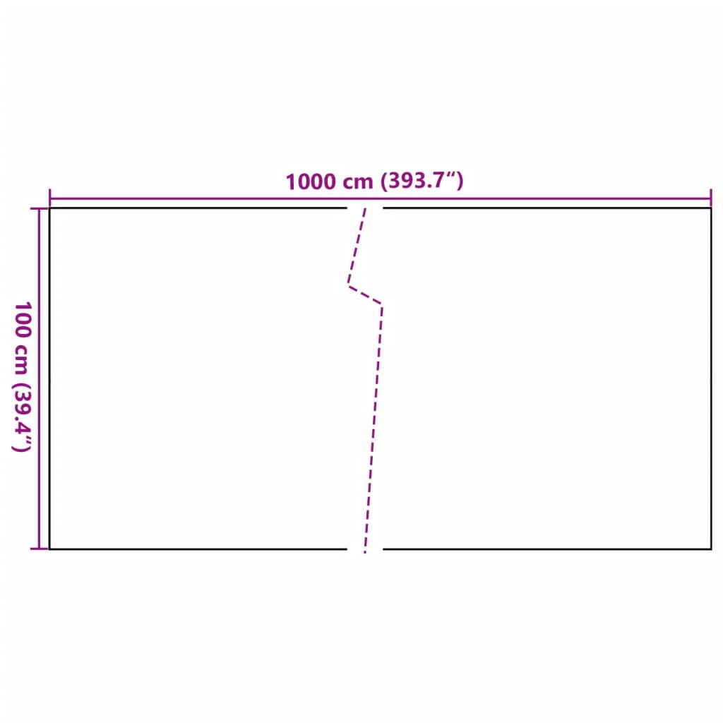Balcony Screen Light Brown 1000x100 cm Poly Rattan