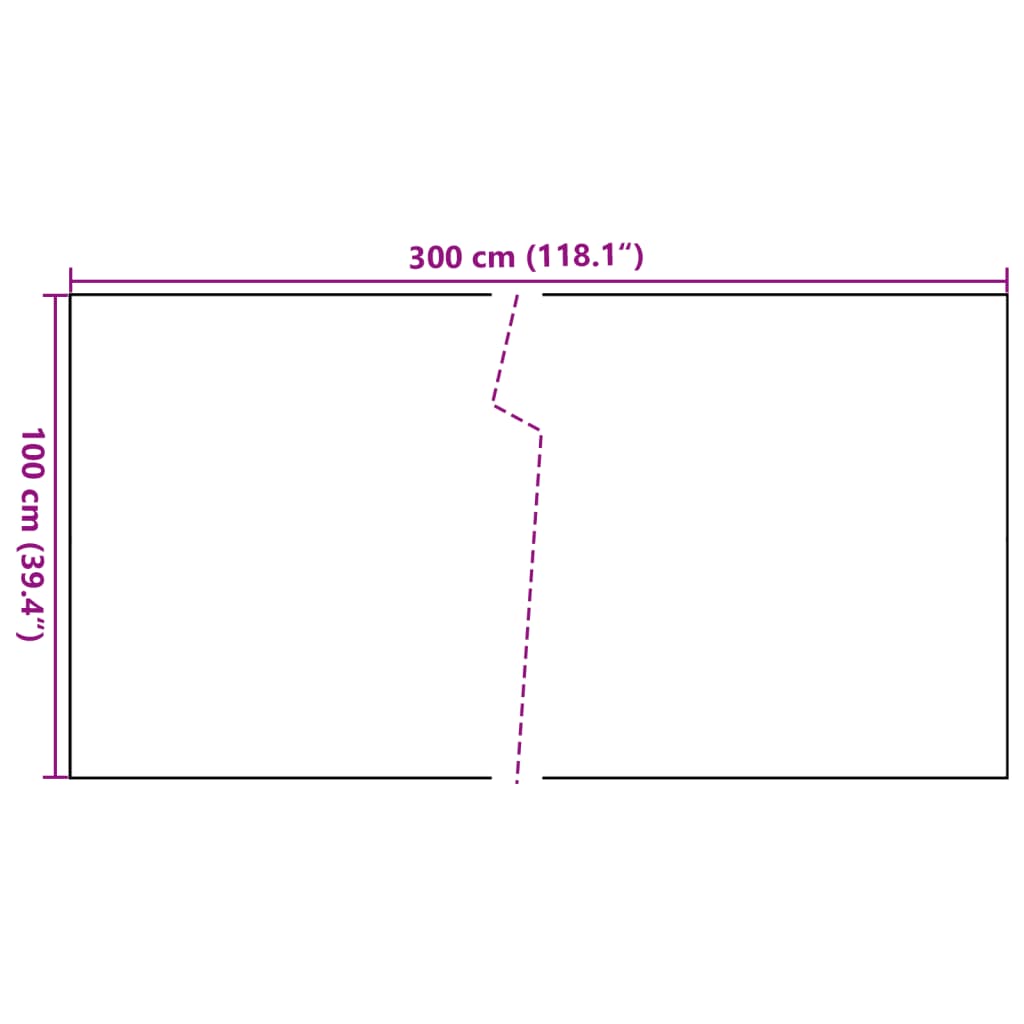 vidaXL Balcony Screen White 300x100 cm Poly Rattan