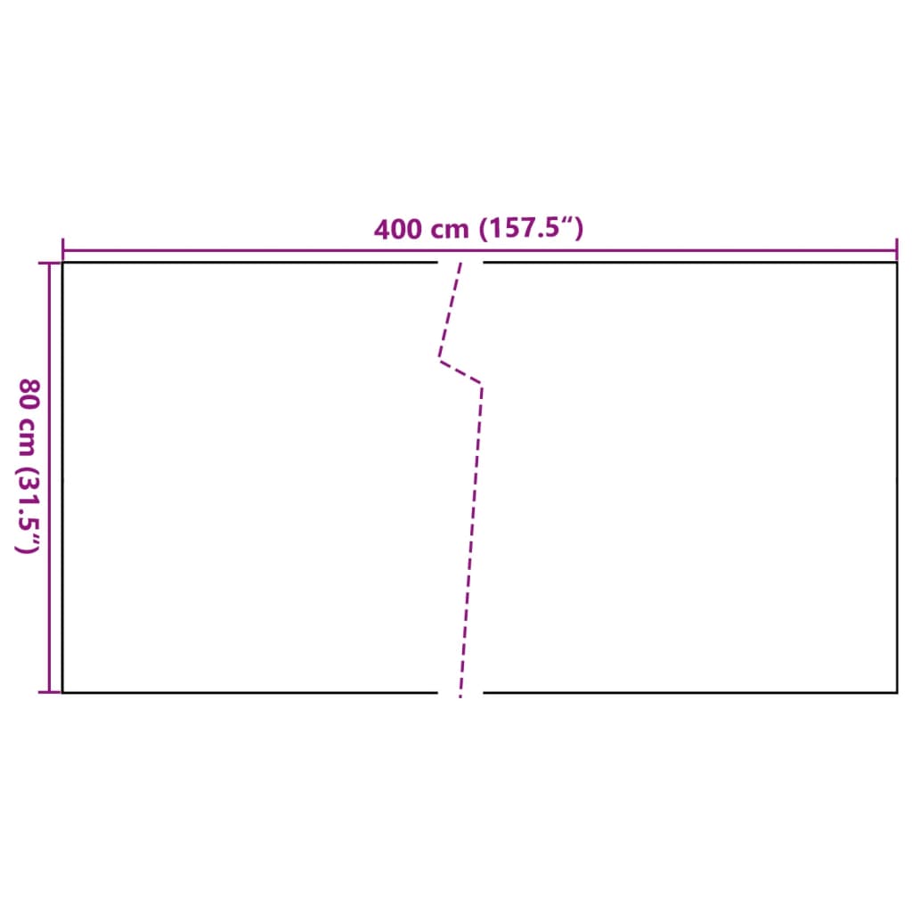 vidaXL Balcony Screen White 400x80 cm Poly Rattan