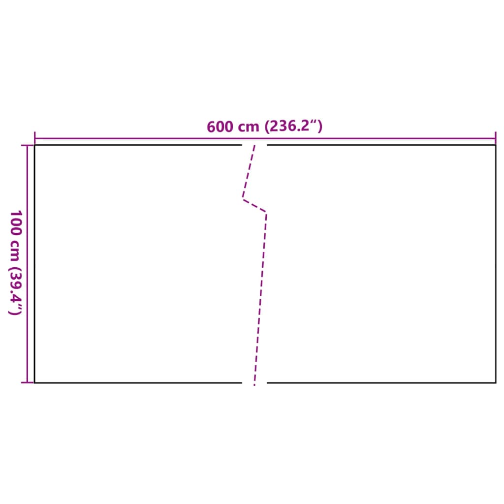 vidaXL Balcony Screen White 600x100 cm Poly Rattan