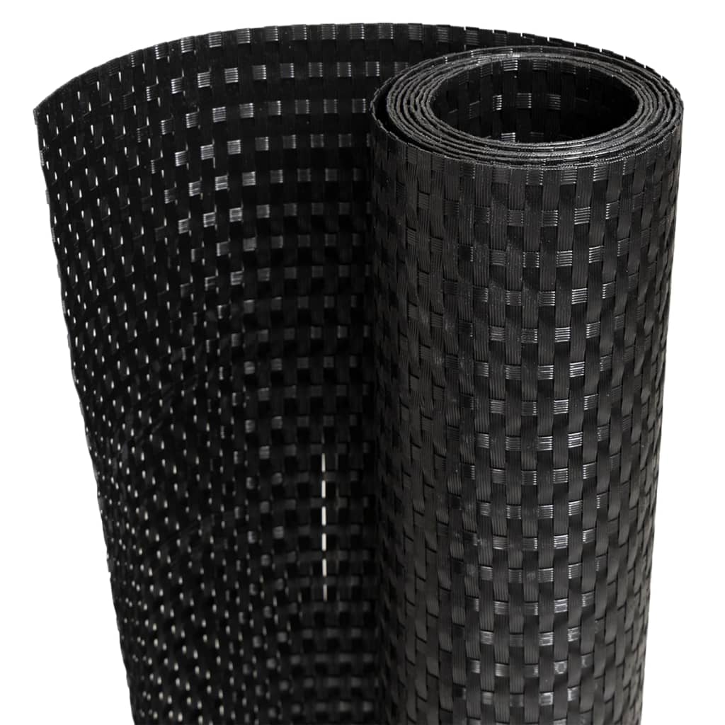 Balcony Screen Black 400x80 cm Poly Rattan
