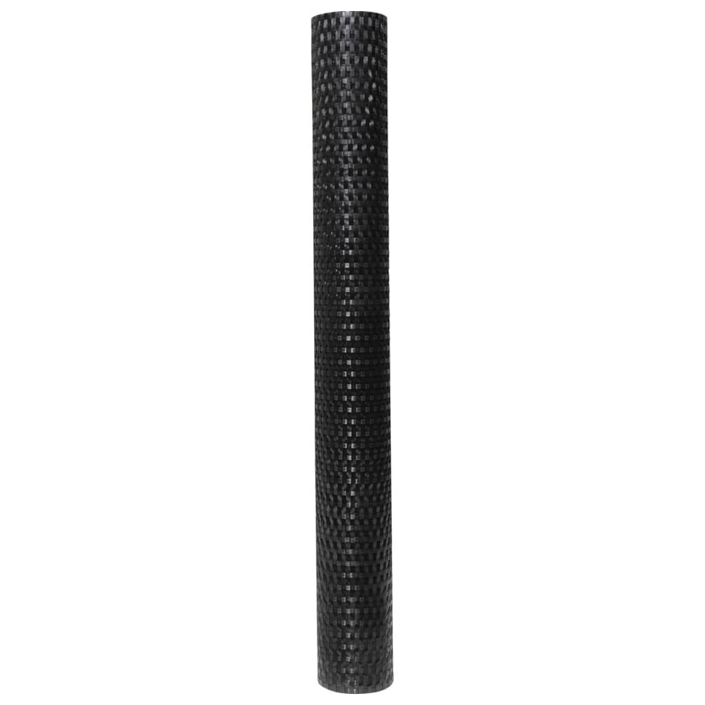 Balcony Screen Black 400x80 cm Poly Rattan