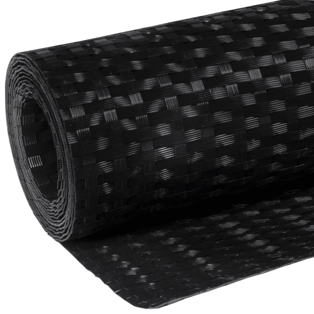 Balcony Screen Black 400x80 cm Poly Rattan