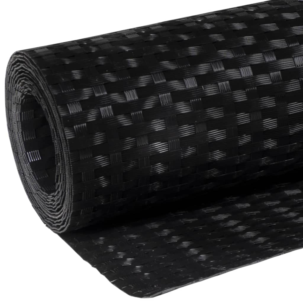 Balcony Screen Black 400x90 cm Poly Rattan
