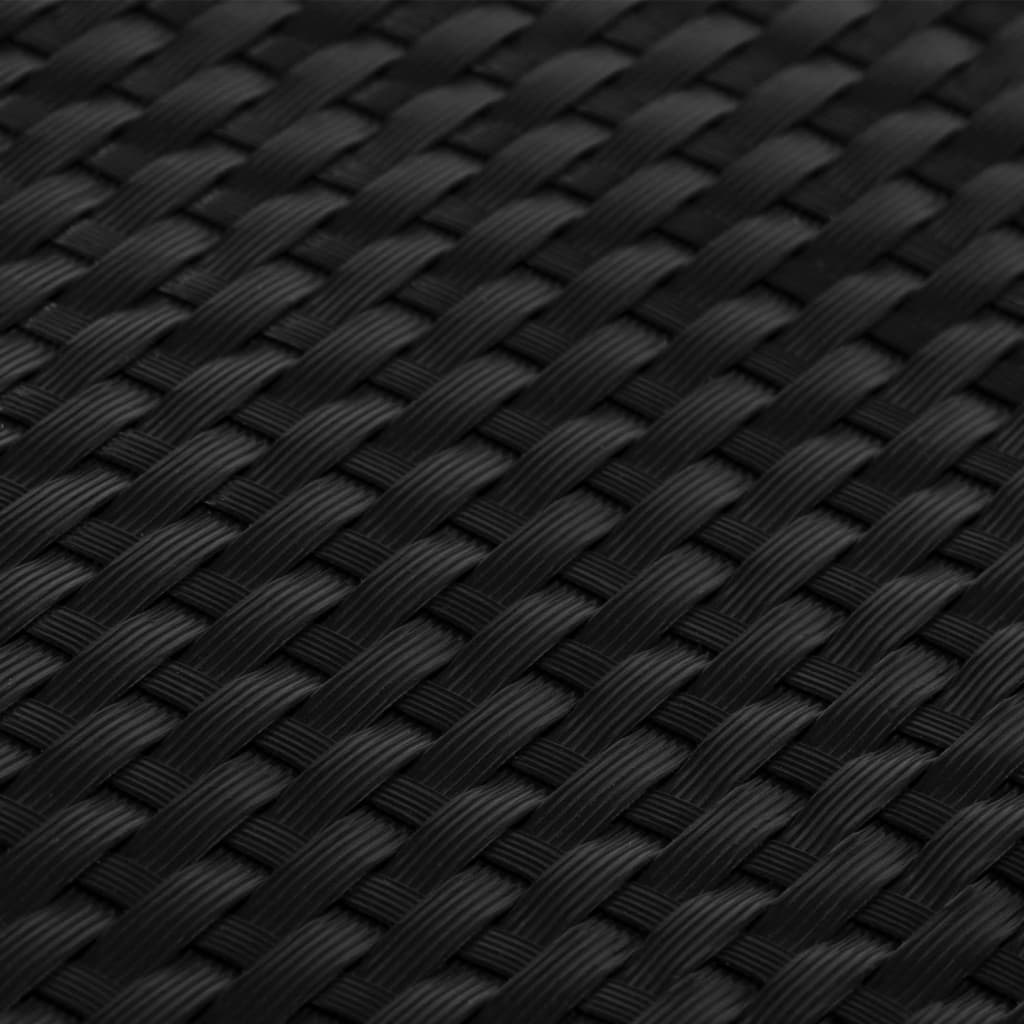 Balcony Screen Black 500x90 cm Poly Rattan