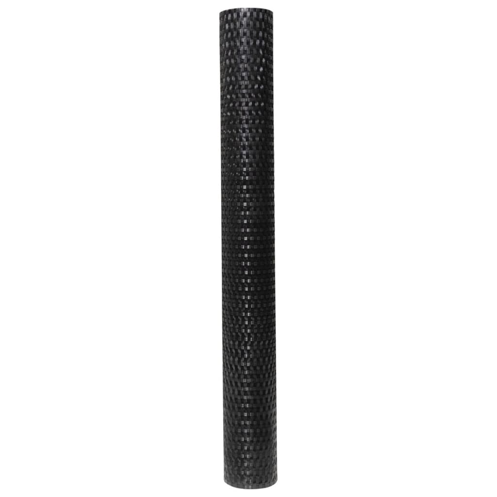 Balcony Screen Black 500x100 cm Poly Rattan