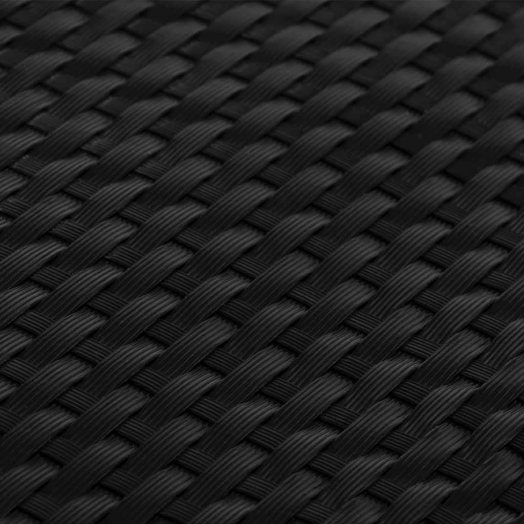 Balcony Screen Black 500x100 cm Poly Rattan