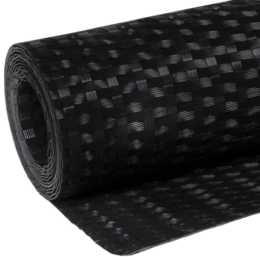 Balcony Screen Black 600x90 cm Poly Rattan