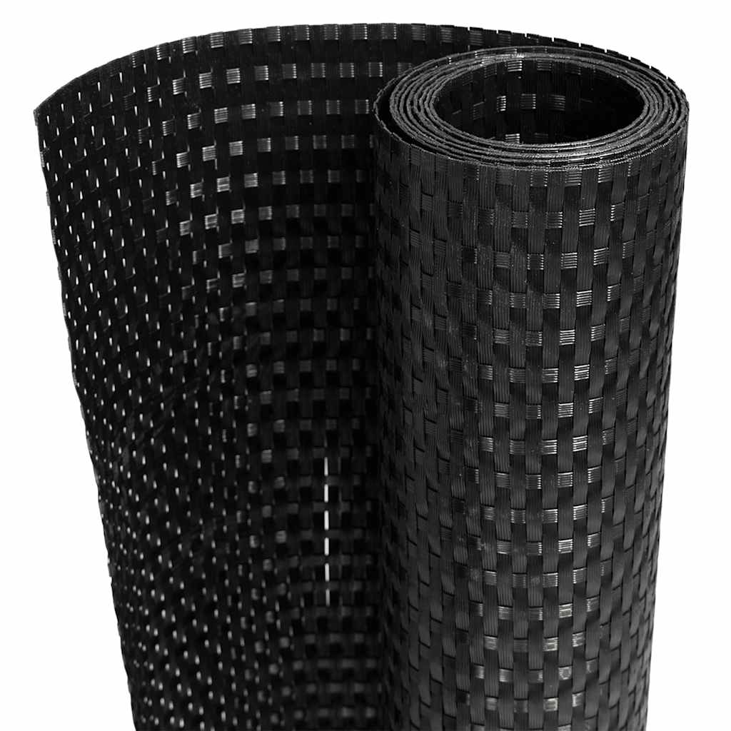Balcony Screen Black 1000x100 cm Poly Rattan