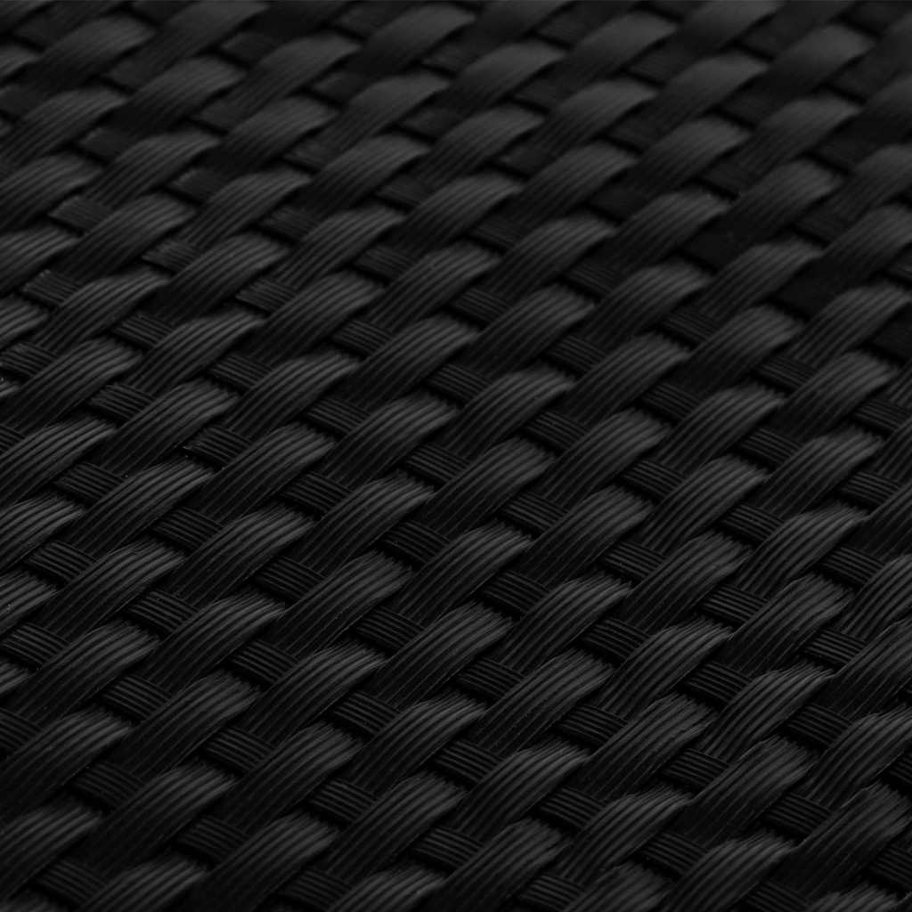 Balcony Screen Black 1000x100 cm Poly Rattan