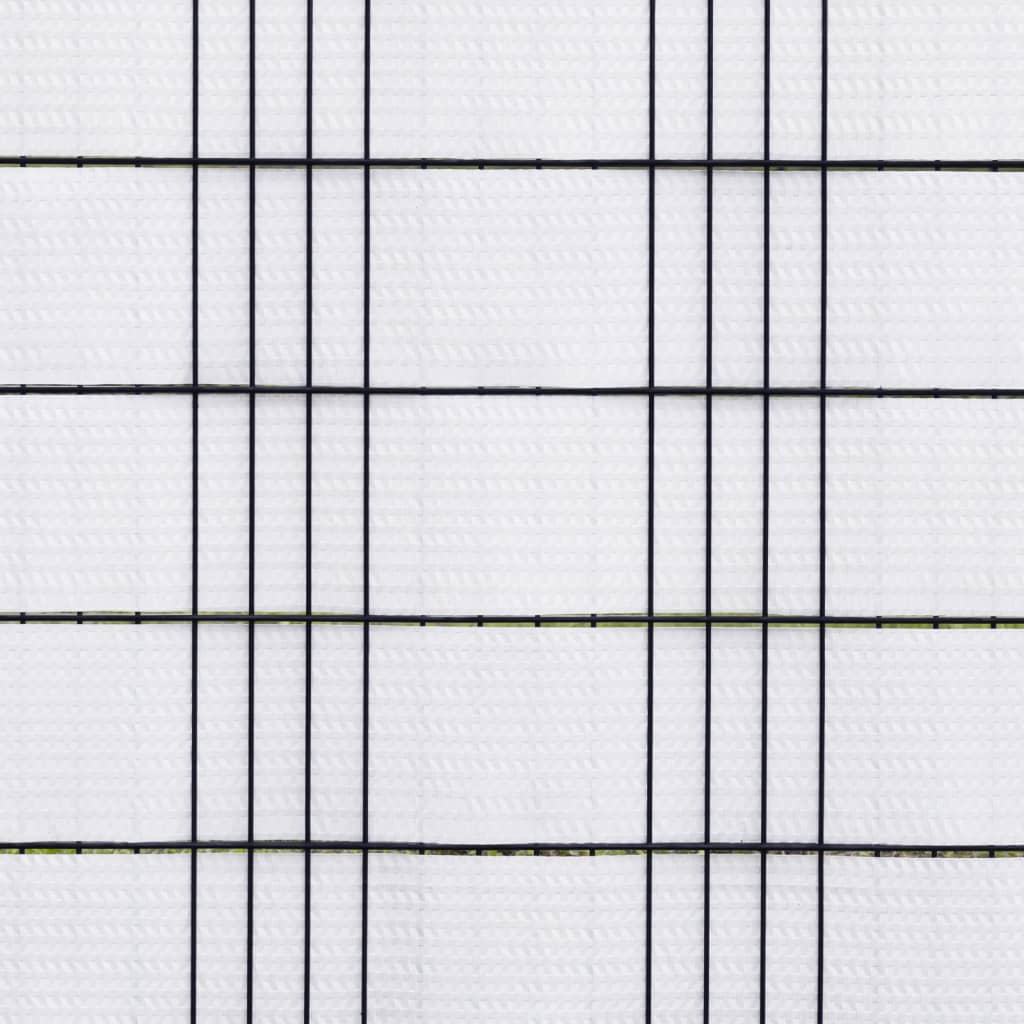 vidaXL Balcony Screens 10 pcs White 255x19 cm Poly Rattan