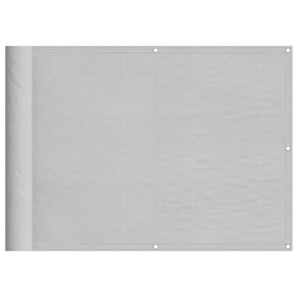 Balcony Screen Light Grey 75x400 cm 100% Polyester Oxford