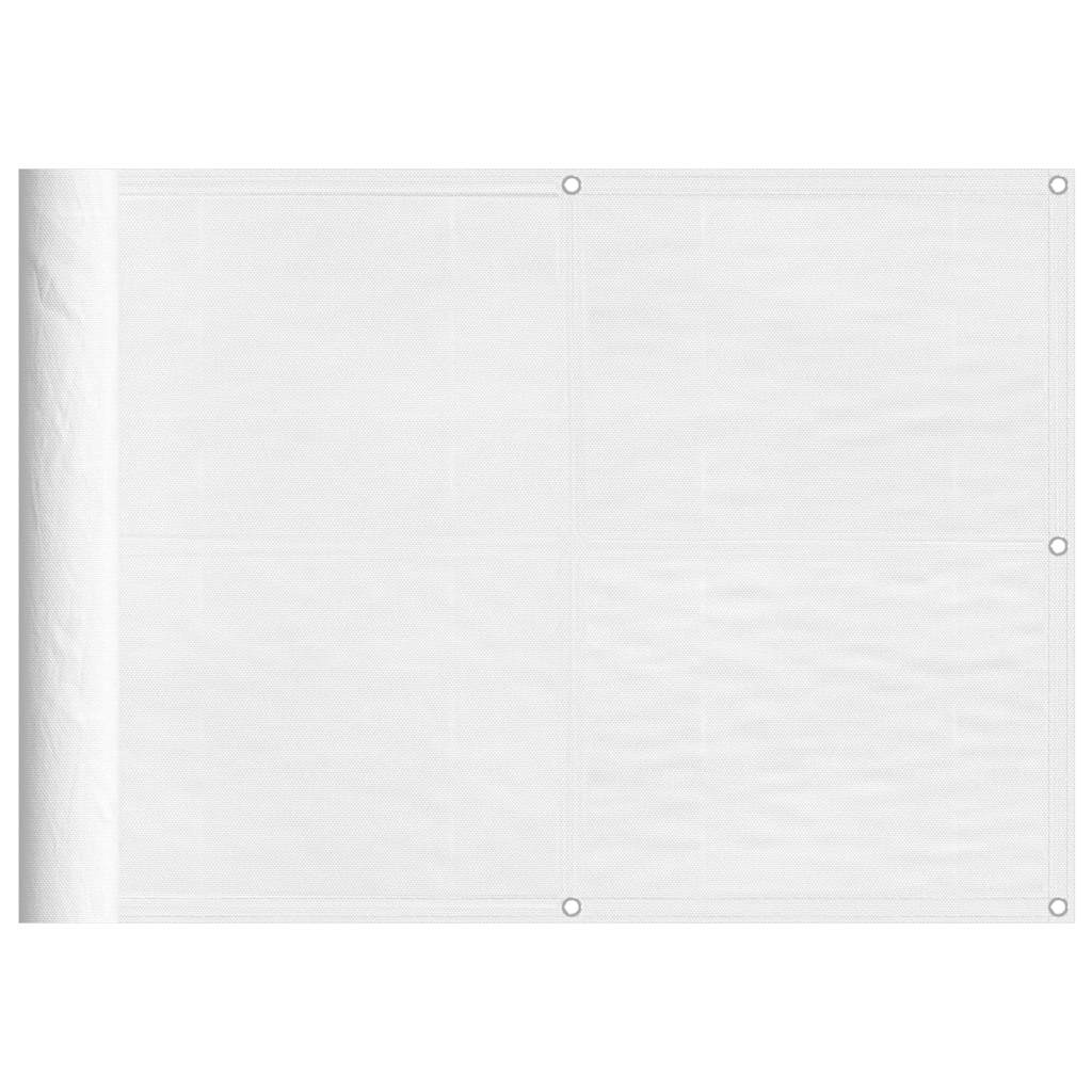 Balcony Screen White 75x800 cm 100% Polyester Oxford