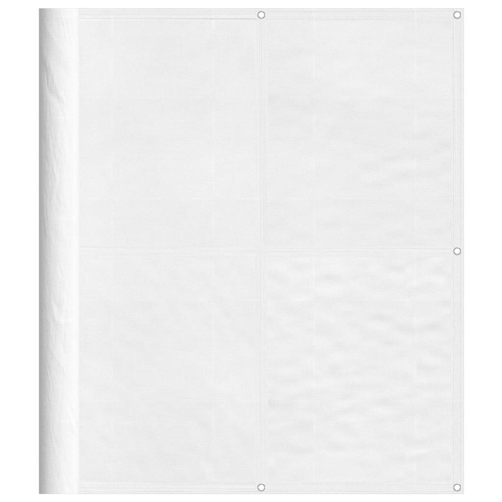Balcony Screen White 120x1000 cm 100% Polyester Oxford