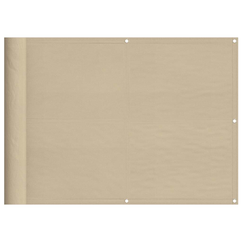 Balcony Screen Beige 75x800 cm 100% Polyester Oxford