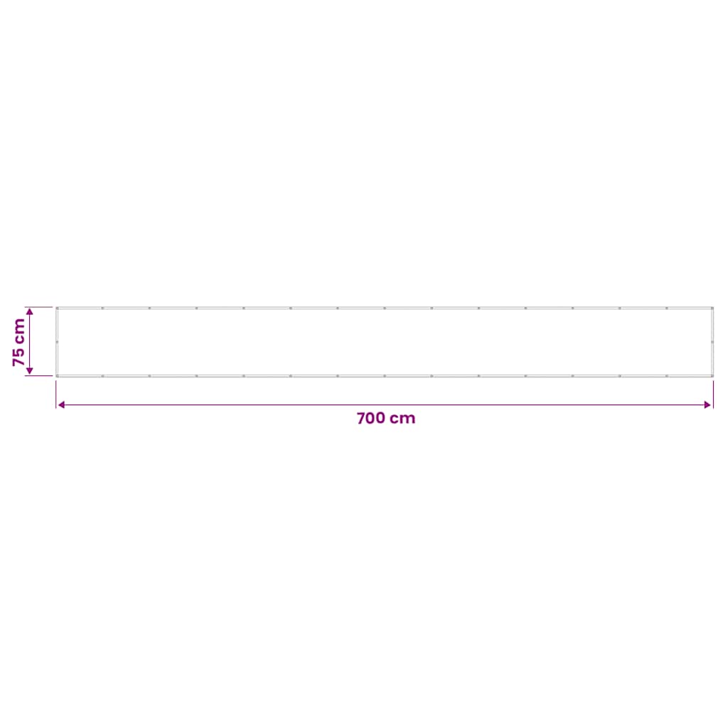 Balcony Screen Taupe 75x700 cm 100% Polyester Oxford