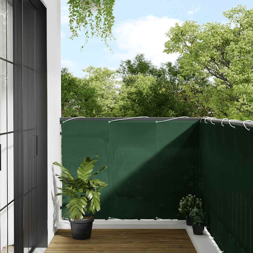 Balcony Screen Dark Green 120x700 cm 100% Polyester Oxford