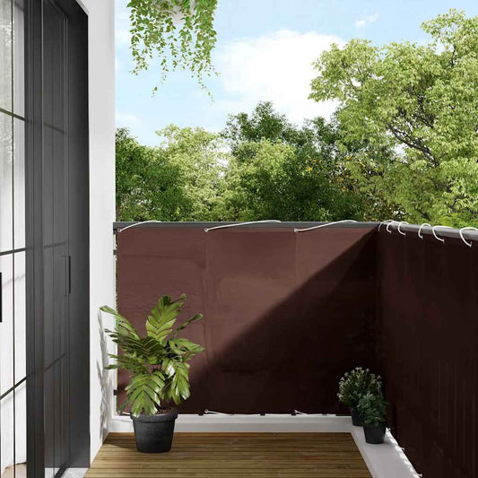 Balcony Screen Brown 120x800 cm 100% Polyester Oxford