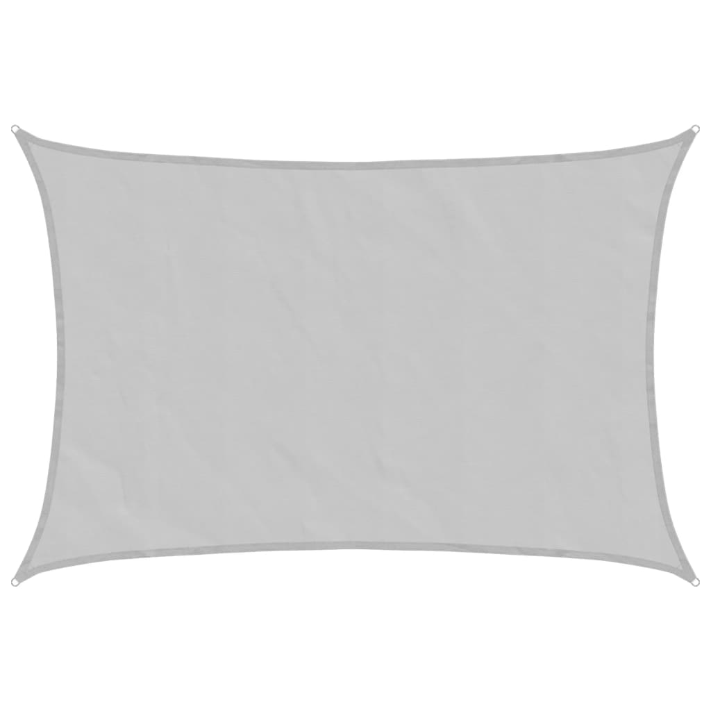 Sun Shade Sail Light Grey 3x4 m 100% Polyester Oxford
