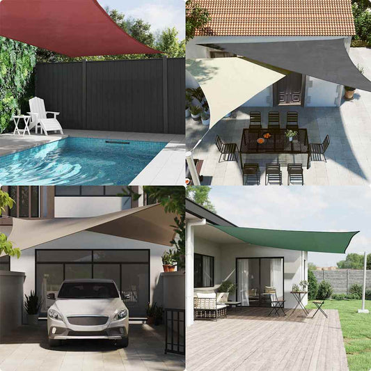 Sun Shade Sail Light Grey 3x4 m 100% Polyester Oxford