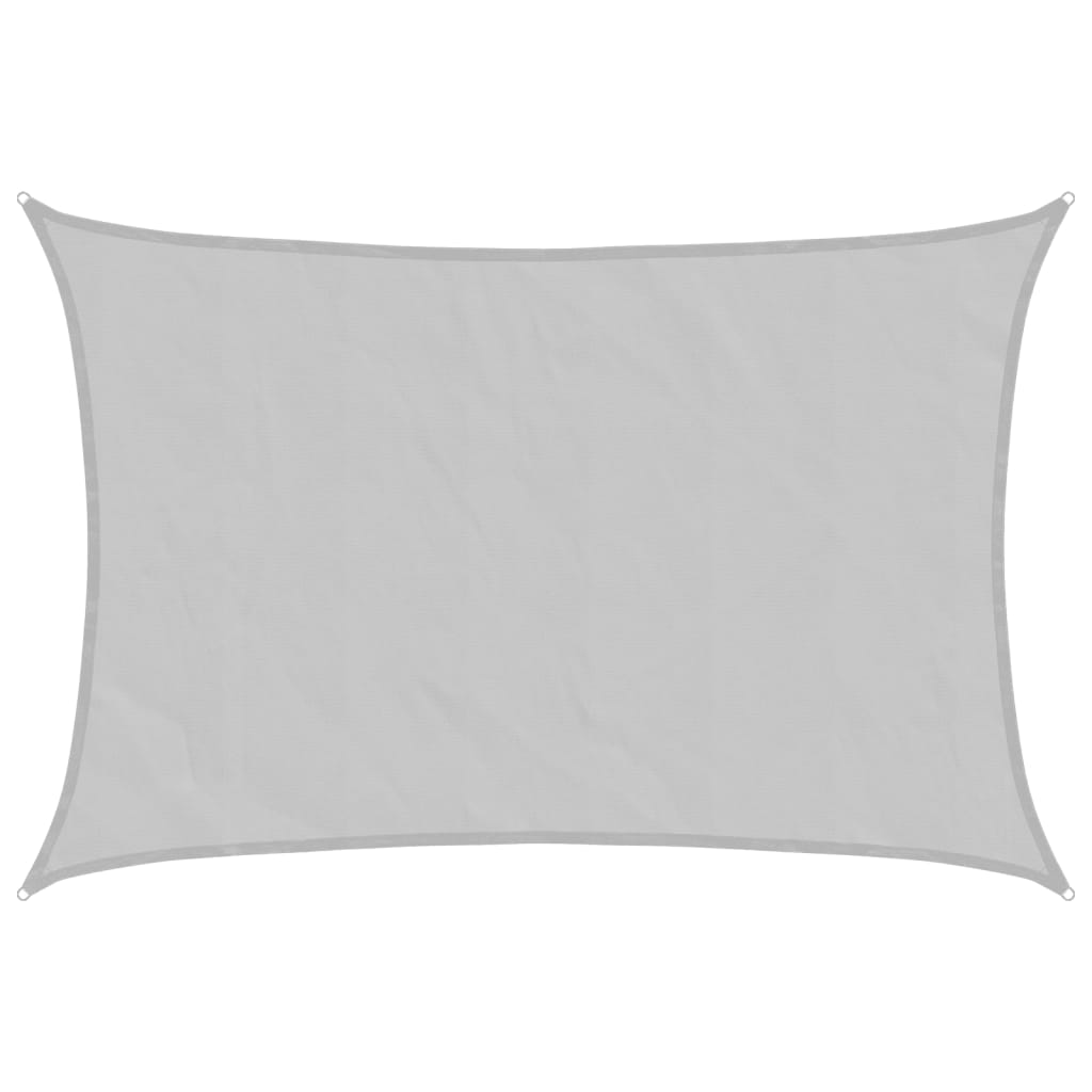 Sun Shade Sail Light Grey 3x5 m 100% Polyester Oxford