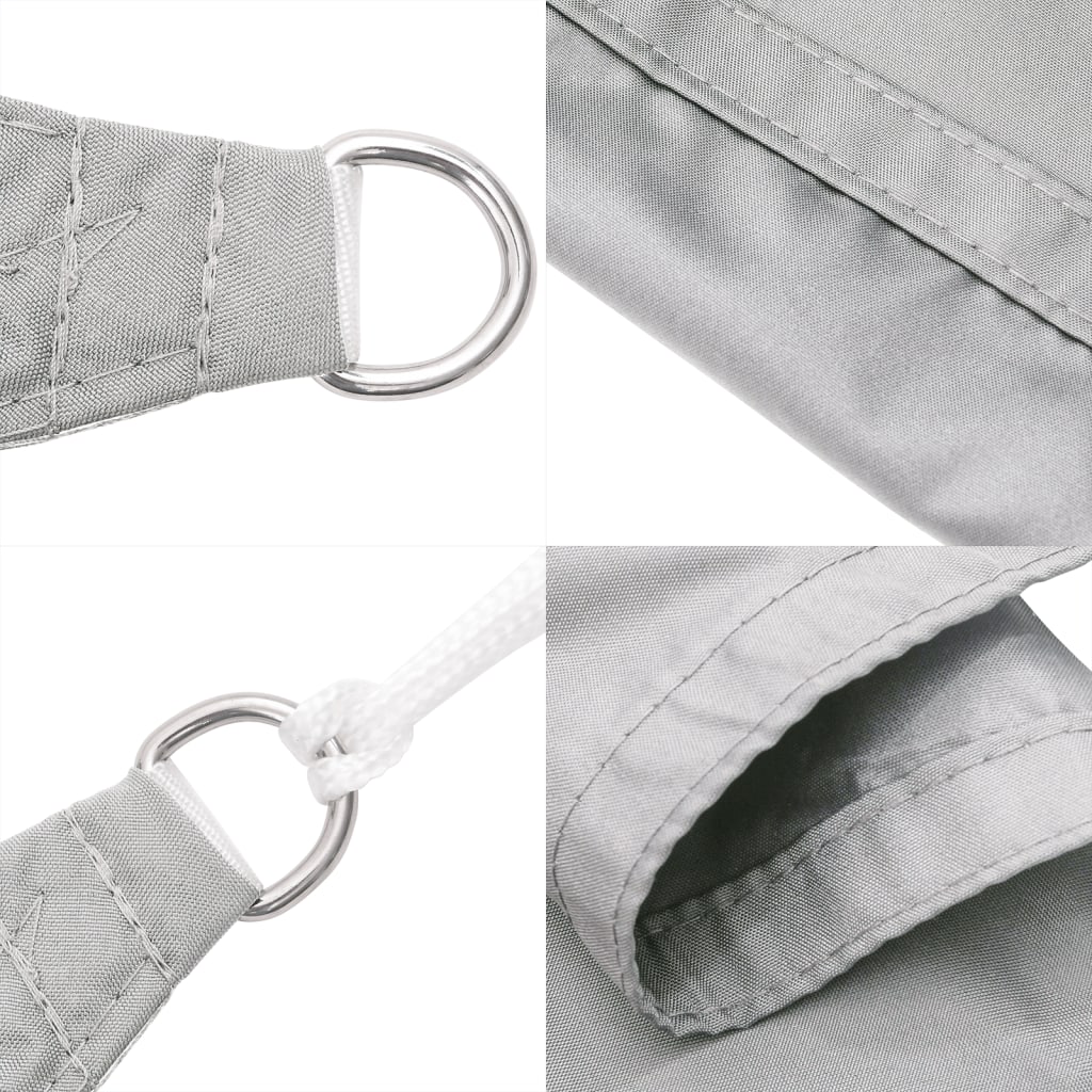 Sun Shade Sail Light Grey 7x5 m 100% Polyester Oxford