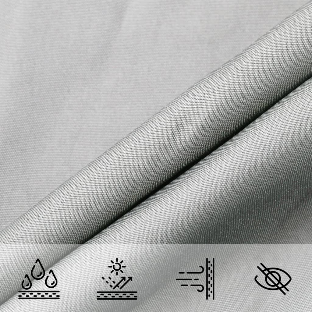 Sun Shade Sail Light Grey 7x5 m 100% Polyester Oxford