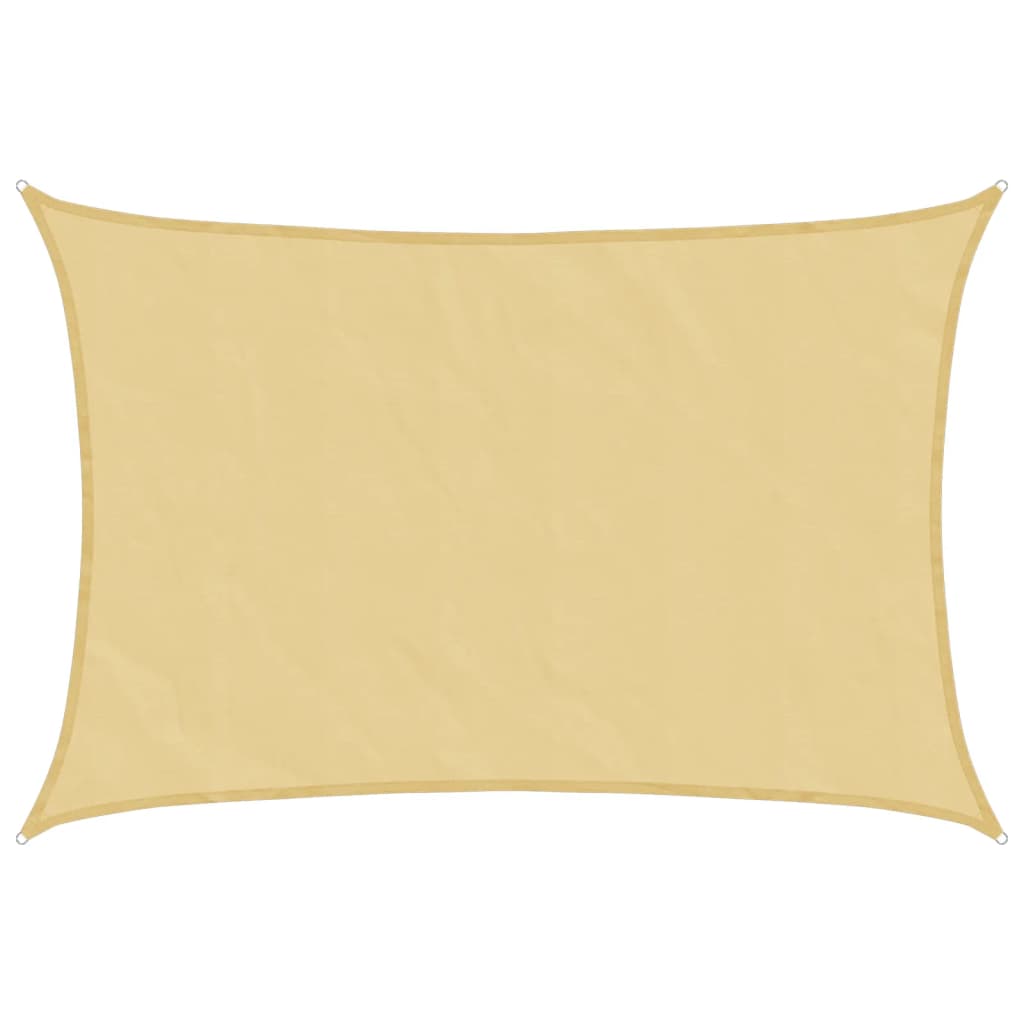 Sun Shade Sail Sand 3x4 m 100% Polyester Oxford