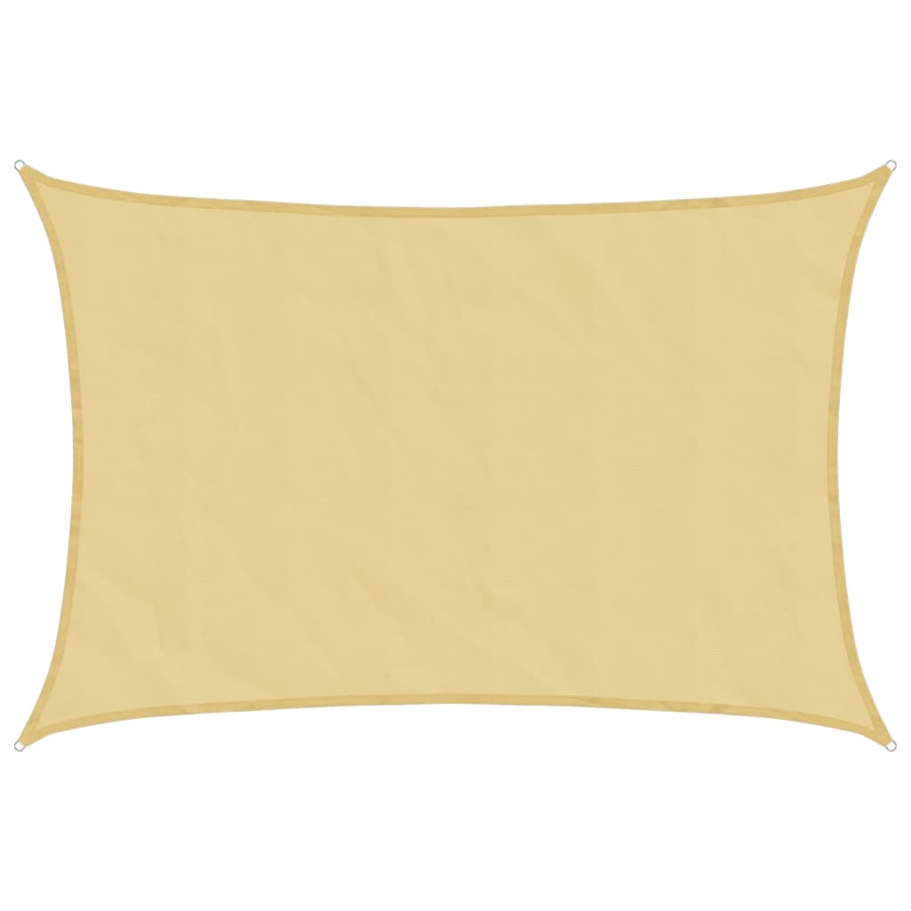 Sun Shade Sail Sand 4.5x3 m 100% Polyester Oxford