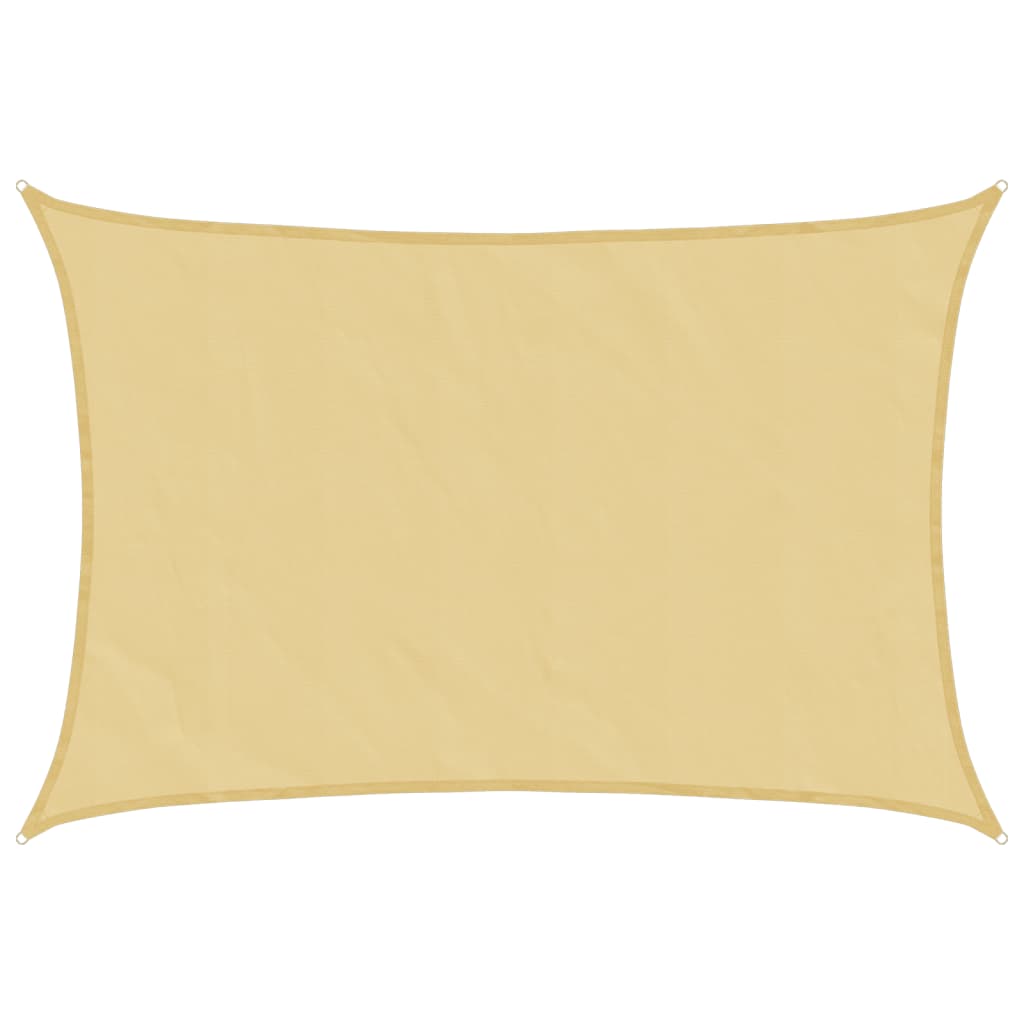 Sun Shade Sail Sand 3.5x5 m 100% Polyester Oxford