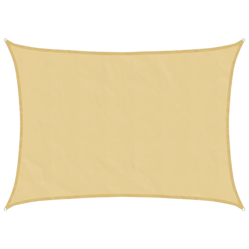 Sun Shade Sail Sand 8x6 m 100% Polyester Oxford