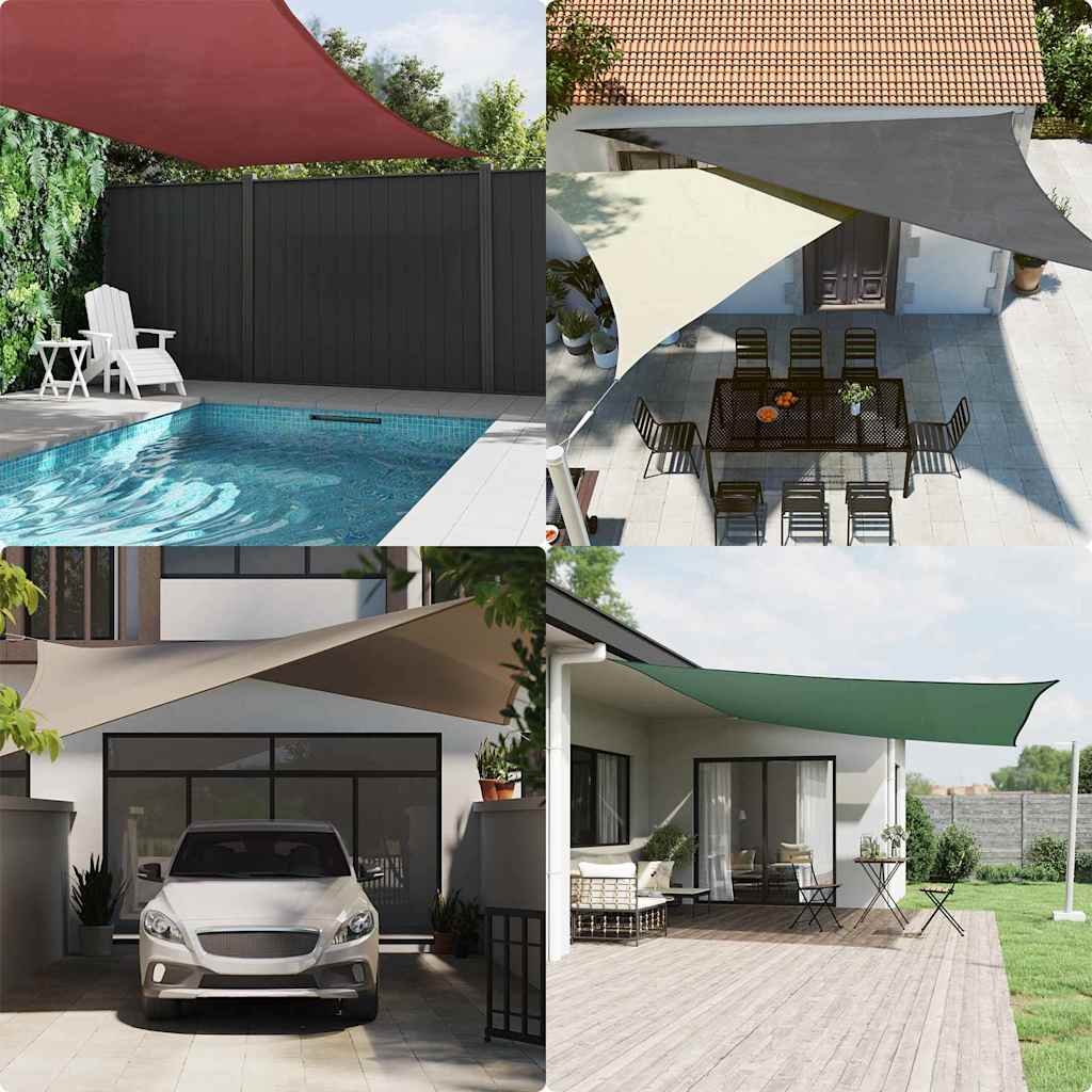 Sun Shade Sail Black 2x2x2 m 100% Polyester Oxford