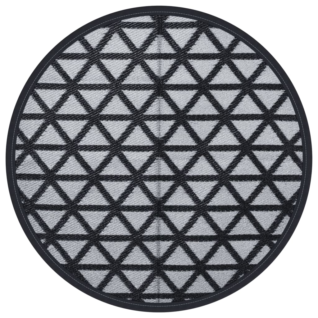Outdoor Carpet ARAKIL Black Ø160 cm PP