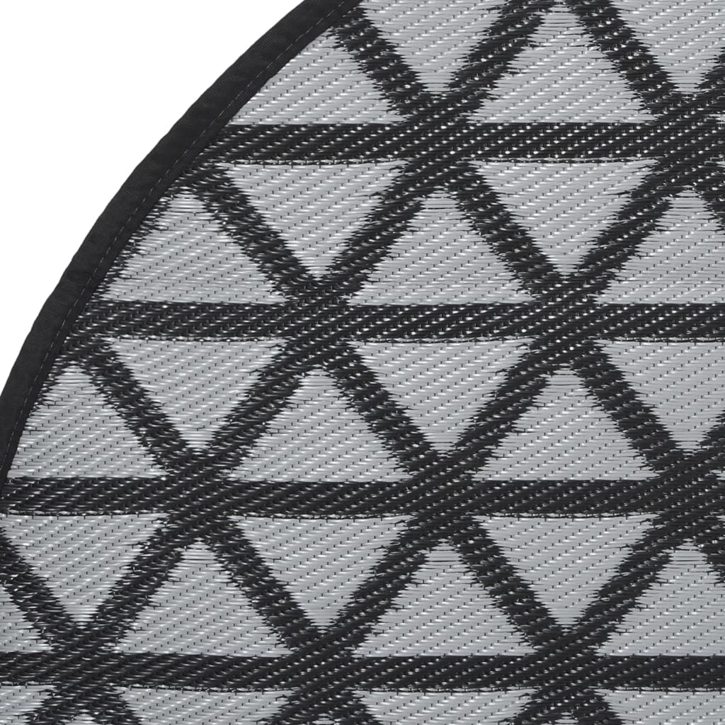 Outdoor Carpet ARAKIL Black Ø160 cm PP