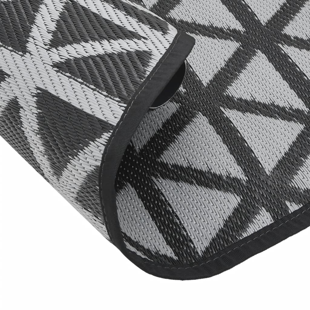 Outdoor Carpet ARAKIL Black Ø160 cm PP