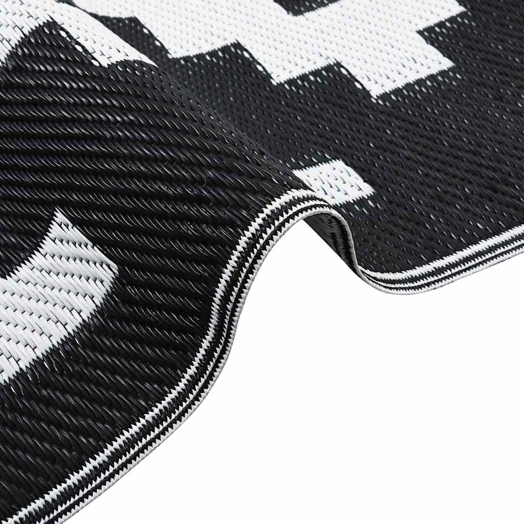 Outdoor Carpet ARAKIL White and Black 190x290 cm PP