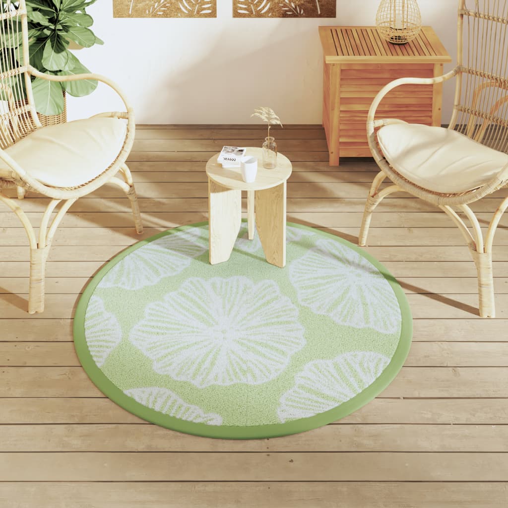 Outdoor Carpet ARAKIL Green Ø120 cm PP