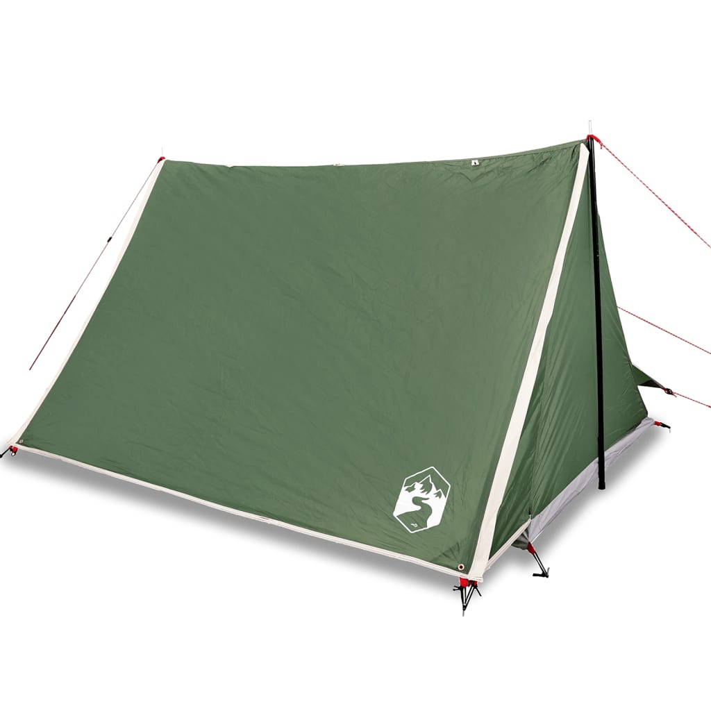 vidaXL Camping Tent 2-Person Green Waterproof