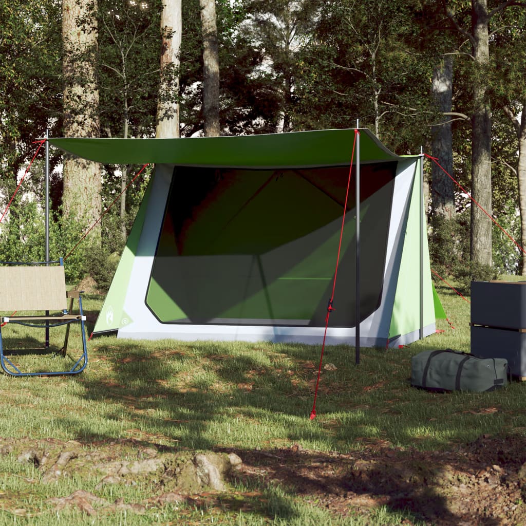 vidaXL Camping Tent 2-Person Green Waterproof