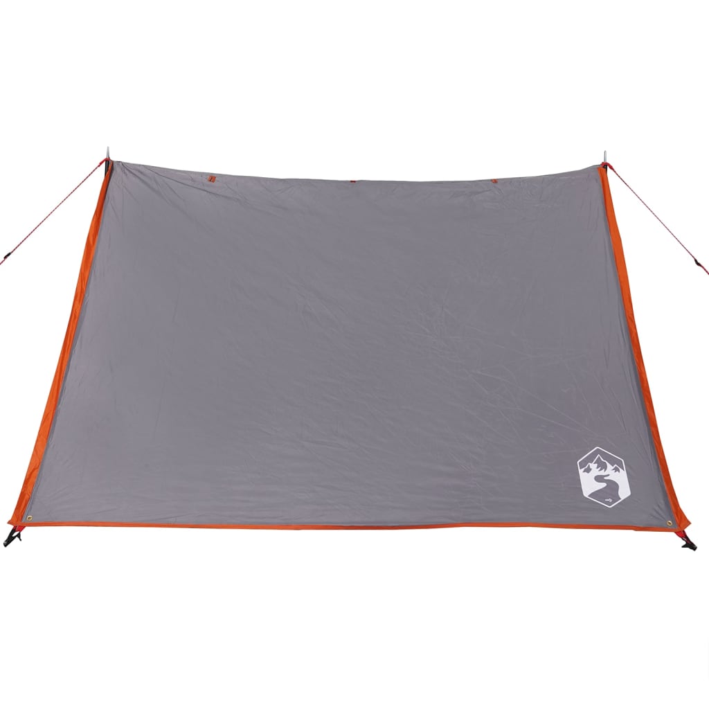 vidaXL Camping Tent 2-Person Grey and Orange Waterproof