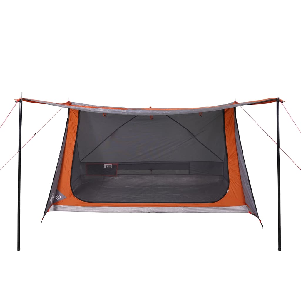 vidaXL Camping Tent 2-Person Grey and Orange Waterproof