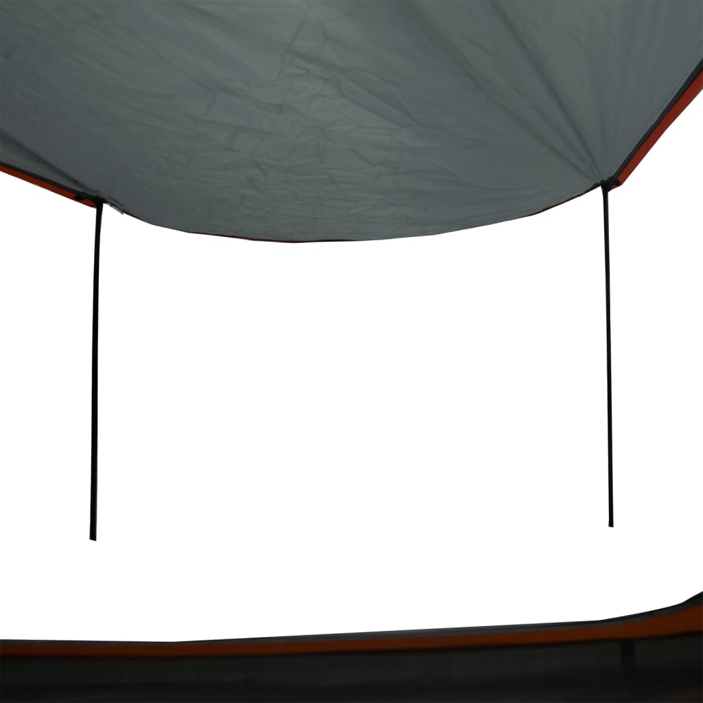 vidaXL Camping Tent 2-Person Grey and Orange Waterproof