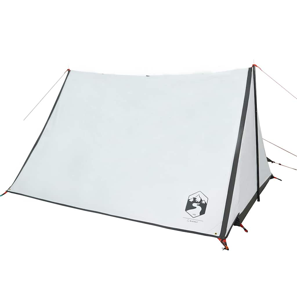 vidaXL Camping Tent 2-Person White Blackout Fabric Waterproof